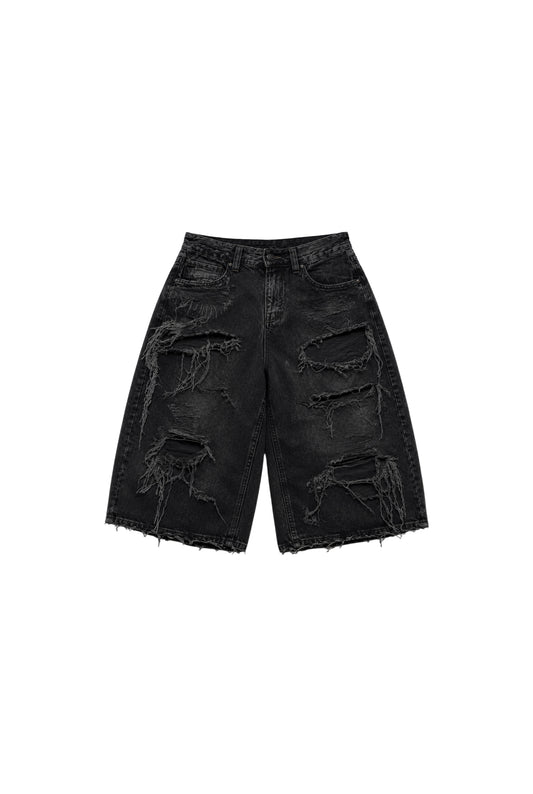 Distressed Jorts - Midnight